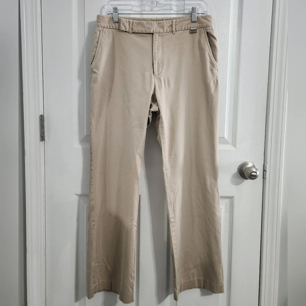 Lauren Ralph Lauren womans khaki chinos soft office wear professional size 12